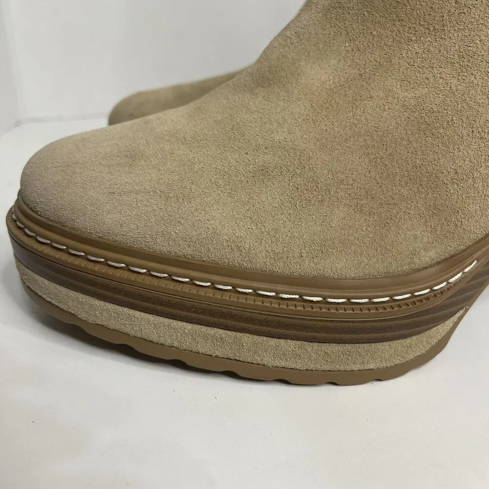 Steve Madden Womens Searches Boot Sand Suede Size 11 M New Without Box
